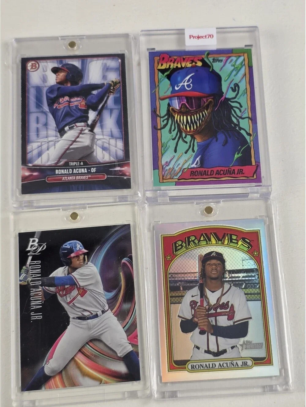 2018 Bowman BL Breakthrough RC Redemption Card Project 70 Holo Ronald Acuna Lot